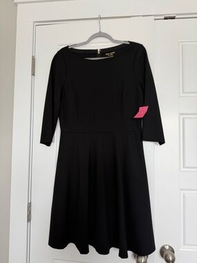 kate spade Black Long-Sleeve Fit & Flare Dress